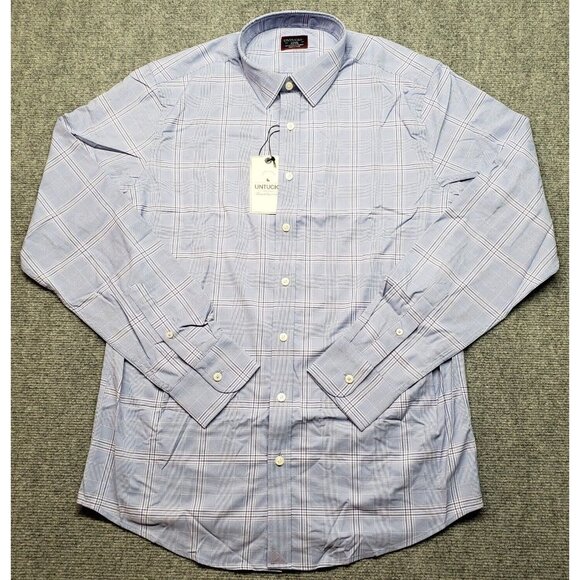 UNTUCKit Billsboro Shirt Mens LT Slim Fit Purple Blue Button Up Long Sleeve New - Picture 1 of 10